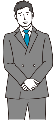 困った男性のイラスト